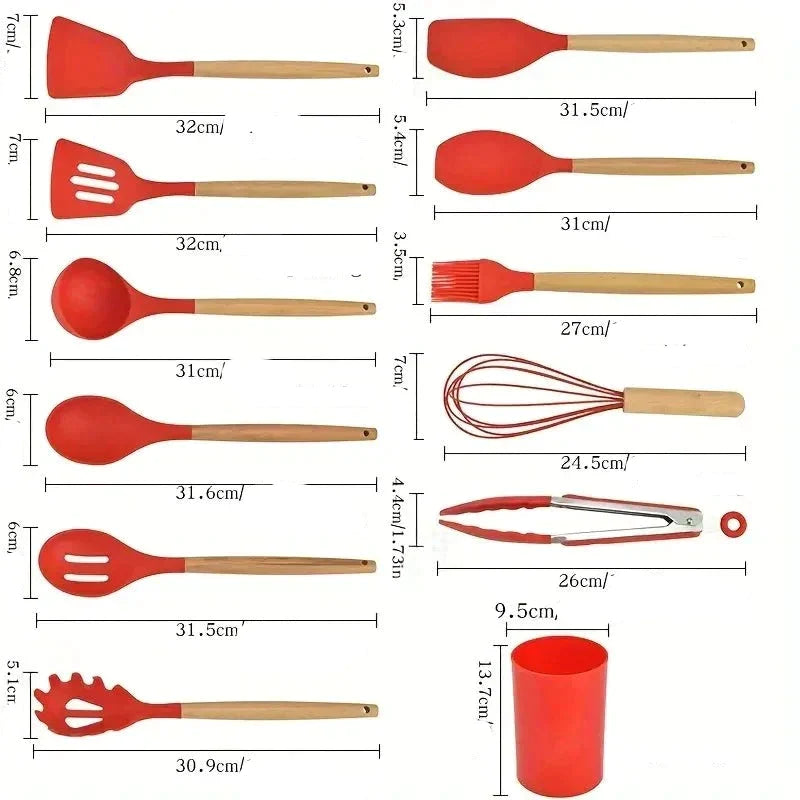 Kit de Utensílio para Cozinha 12 peças Casa e Estilo ®- Cinza