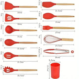 Kit de Utensílio para Cozinha 12 peças Casa e Estilo ®- Rosa Claro