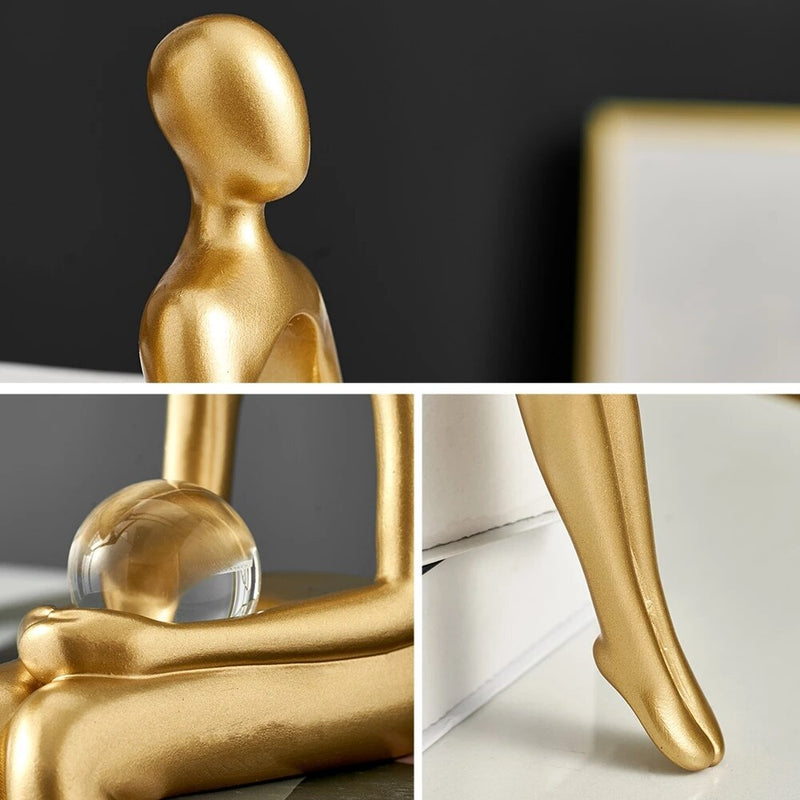 Estatua de decoração em resina Casa e Estilo® 3 peças