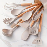 Kit de Utensílio para Cozinha 12 peças Casa e Estilo ®- Caqui