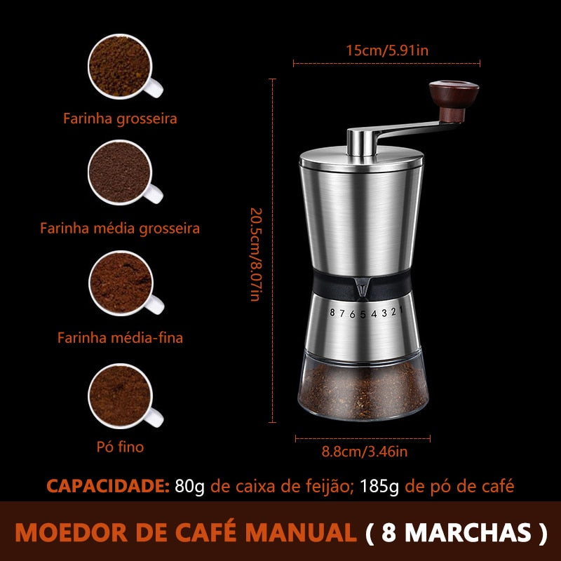 Moedor de Café Manual Portátil Casa e Estilo®-185g