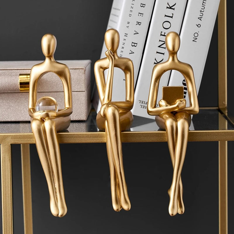 Estatua de decoração em resina Casa e Estilo® 3 peças