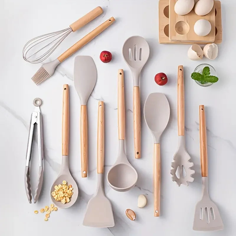 Kit de Utensílio para Cozinha 12 peças Casa e Estilo ®- Cinza