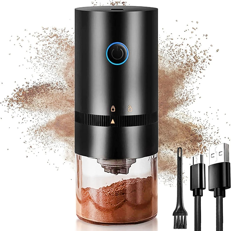 Moedor Elétrico de Café Portátil – Moinho Cerâmico e Ajuste de Moagem